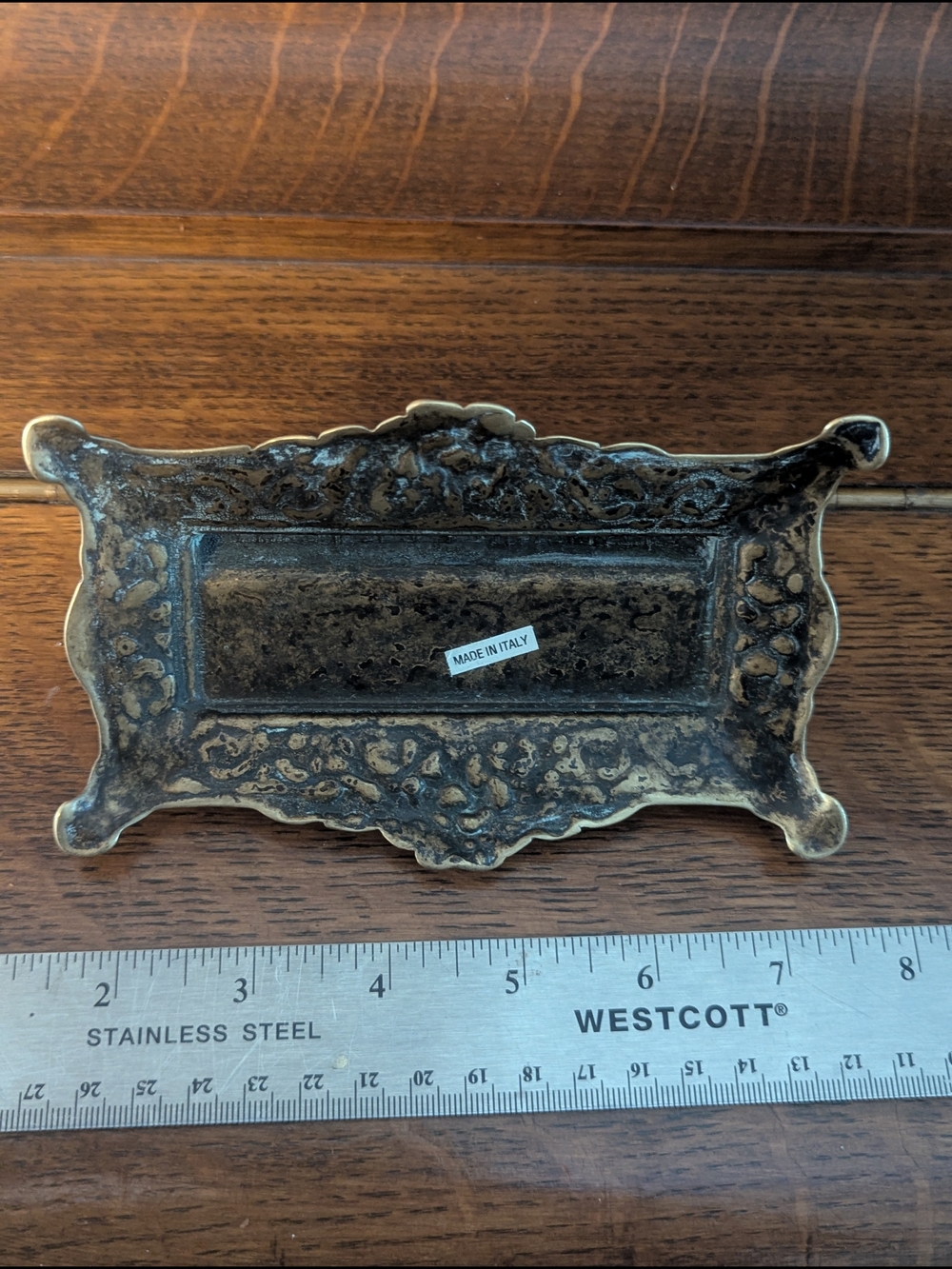 Italian Brass Stamp Box Or Jewelry Casket – Ornate Baroque - Picture 5 of 8